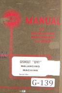 Gisholt-Gisholt Operators Instruct Maint UV1 Balancing Machine Manual-UV1-01